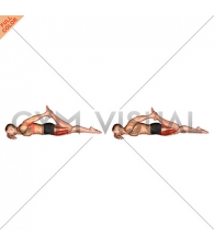 Quadriceps lying stretch (male)