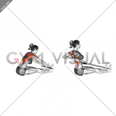 Band Seated Wide Grip Row (female)