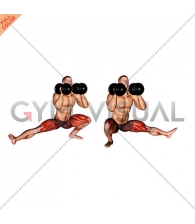 Dumbbell Cossack Squats (male)