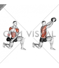 Dumbbell Half Kneeling Lift and Chop