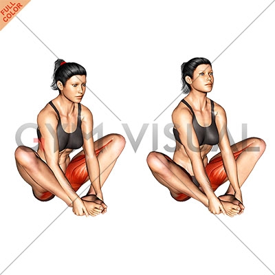 Full body of cheerful pregnant female in sportswear and VR goggles sitting  in Butterfly pose and doing yoga in cyberspace in living room Stock Photo -  Alamy