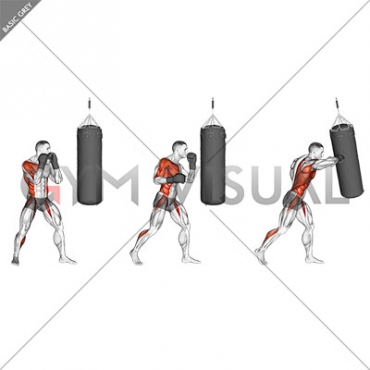 Boxing Right Hook (with boxing bag)