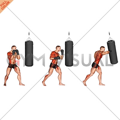 Maxx 6FT Punch Bag 6Pcs Set Black / Red With Hook - Maxx Pro Boxing