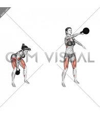 Kettlebell Single Arm Swing (female)