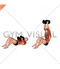 Dumbbell Close Grip Shoulder Press Sit-up