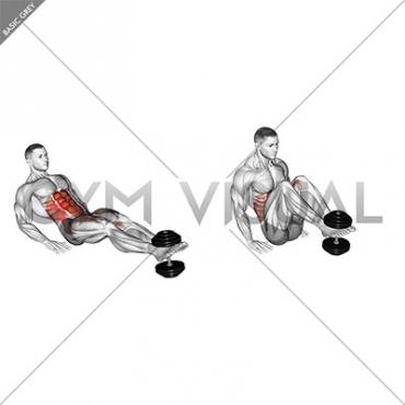 Weighted Seated Tuck Crunch on Floor