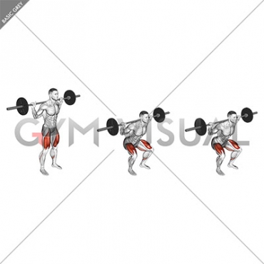 Barbell Squat 2 sec Hold