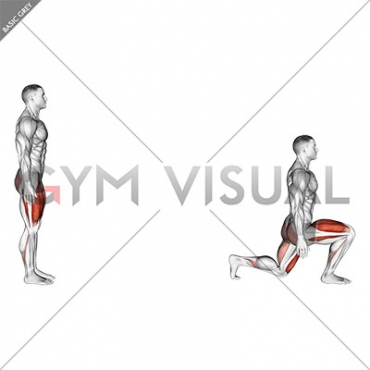Bodyweight Forward Lunge (Smaller Stance Upright Torso)