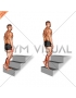 Standing Single Leg Calf Raise (On a staircase)