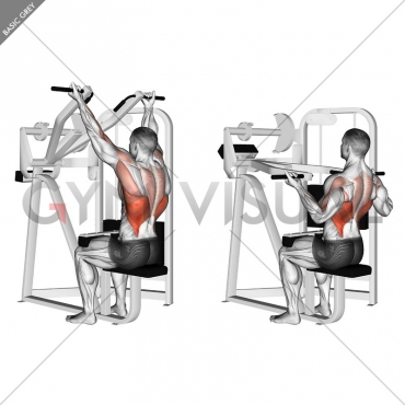 Reverse grip machine lat pulldown