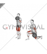 Medicine Ball Lunge with Biceps Curl