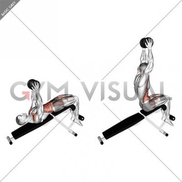 Single Dumbbell Decline Overhead Sit-up