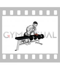 Dumbbell Over Bench Revers Wrist Curl