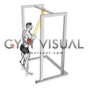 tricep pushdown with resistance band