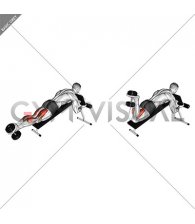 Dumbbell Decline Lying Leg Curl