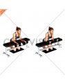 Dumbbell Over Bench Revers Wrist Curl with Mat (female)