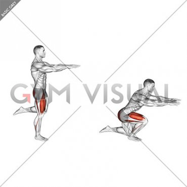 Counterbalanced Skater Squat (male)