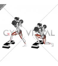 Barbell Elevated Split Squat (female)