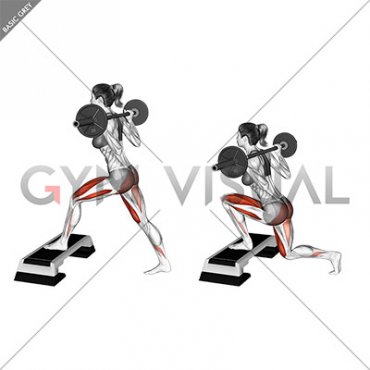 Barbell Elevated Split Squat (female)
