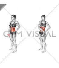 Standing Abs Rotation Stretch (female)