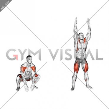 Bodyweight Full Squat with Overhead Press (Version 2)