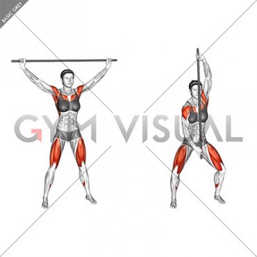 Stick Shoulders Stretch (female)