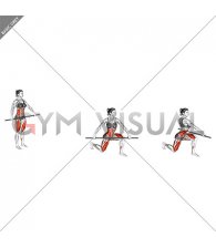 Stick Twist Lunge Stretch (female)