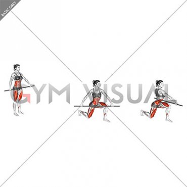 Stick Twist Lunge Stretch (female)