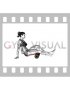 Roll Hamstrings and Glute Sitting on Floor (female)