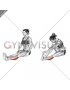 Seated Calf Stretch (female)