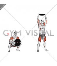 Weighted Full Squat with Overhead Press