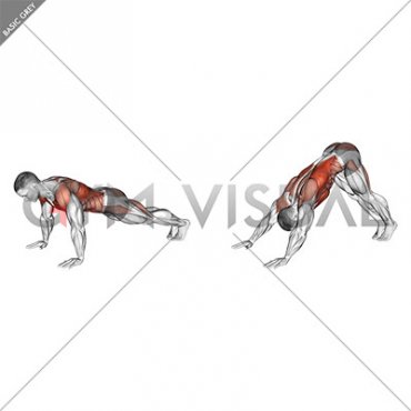 Bodyweight Front Plank to Downward Dog