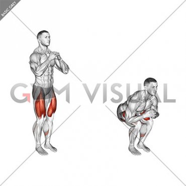 Bodyweight Narrow Stance Squat (male)