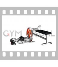 Glute Bridge Two Legs on Bench (female)
