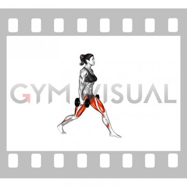 Dumbbell Static Lunge (female)