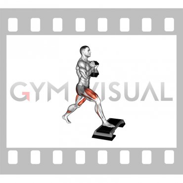 Dumbbell Goblet Split Squat Front Foot Elevanted