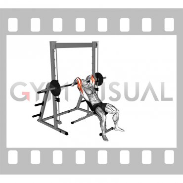 Smith Incline Triceps Extension