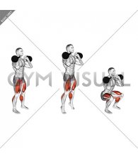 Kettlebell Calf Raise and Front Squat (male)