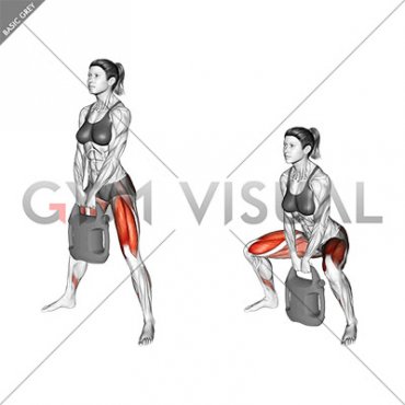 Bottle Weighted Sumo Squat (female)