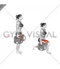 Bottle Weighted Rear Lunge (female)