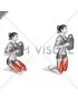 Bottle Weighted Kneeling Squat (female)