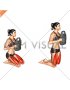 Bottle Weighted Kneeling Squat (female)