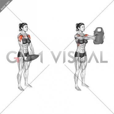 Bottle Weighted Front Raise (female)