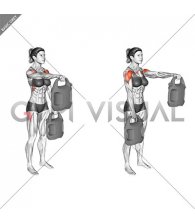 Bottle Weighted Alternate Front Raise (female)