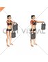 Bottle Weighted Alternate Front Raise (female)