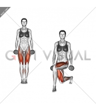 Dumbbell Curtsey lunge