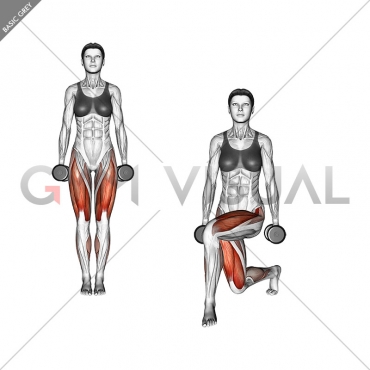 Dumbbell Curtsey lunge