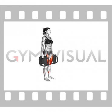 Bottle Weighted Forward Lunge (female)