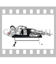 Dumbbell Side Lying External Rotation (on a bench) (male)