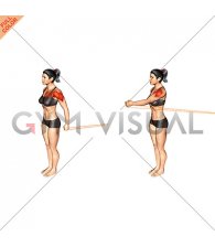 Resistance Band Standing Single Arm Shoulder Flexion (female)